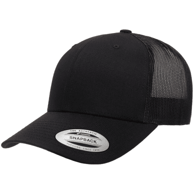 YP Classics – Retro Trucker Cap – 6606 Black